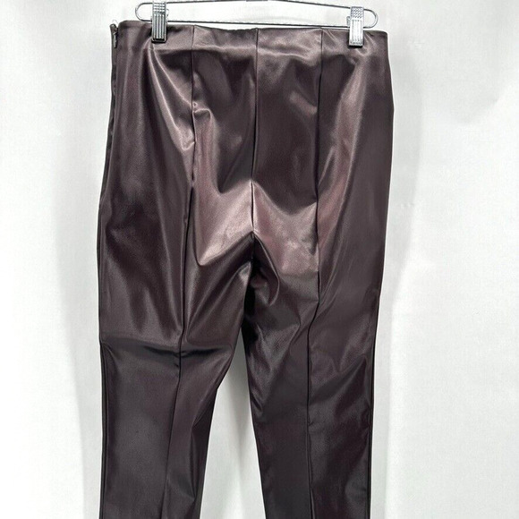 Theory NP Chintz Skinny Legging Stretch Ankle‎ Zip Size 6 Brown Preppy Date Glam - Picture 6 of 12